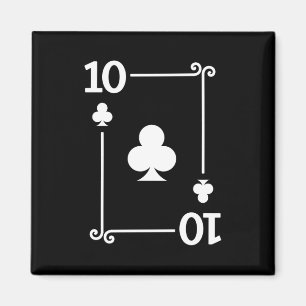 Matchande tio Klubbars Kostym-spelkort Modern 10 Magnet