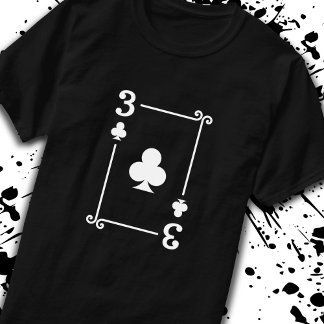 Matchande tre Klubbar Kostym-spelkort Modern 3 T Shirt