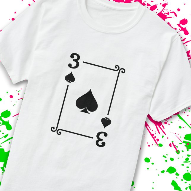 Matchande tre spader Kostym-spelkort Modern 3 T Shirt (Skapare uppladdad)