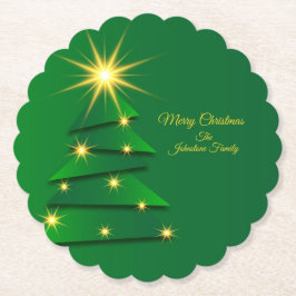 Matchande uppsättning Grönt Träd Ändra Namn Underlägg Papper