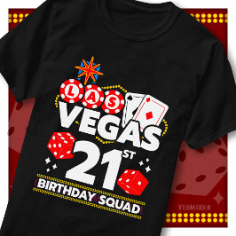 Matchande Vegas 21-årsfirande Sällskap Casino-fest T Shirt