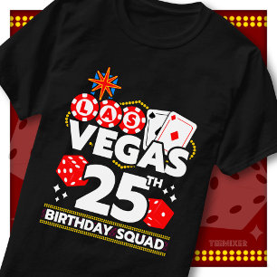 Matchande Vegas 25-årsfirande Sällskapscasino Part T Shirt