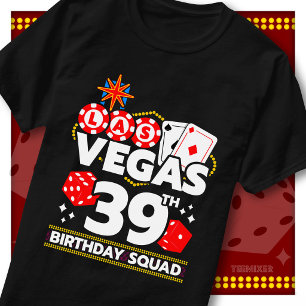 Matchande Vegas 39-årsfirande Sällskap Casino-fest T Shirt