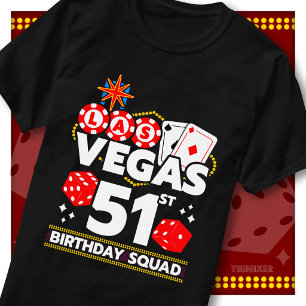 Matchande Vegas 51-årsfirande Sällskap Casino-fest T Shirt