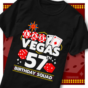 Matchande Vegas 57-årsfirande Sällskap Casino-fest T Shirt
