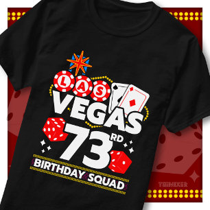 Matchande Vegas 73-årsfirande Sällskap Casino-fest T Shirt