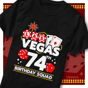 Matchande Vegas 74-årsfirande Sällskap Casino-fest T Shirt