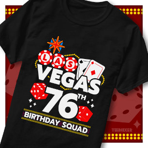 Matchande Vegas 76-årsfirande Sällskap Casino-fest T Shirt
