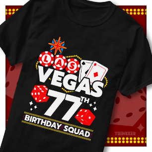 Matchande Vegas 77-årsfirande Sällskapscasino Part T Shirt