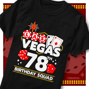 Matchande Vegas 78-årsfirande Sällskapscasino Part T Shirt