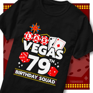 Matchande Vegas 79-årsfirande Sällskap Casino-fest T Shirt