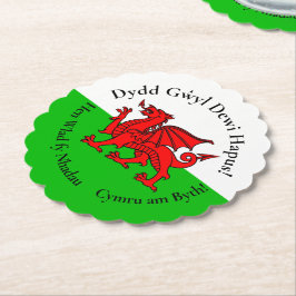Matchande walesiska drakar St David's Day Underlägg Papper