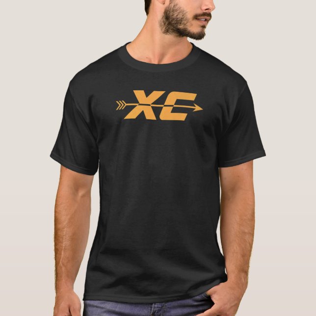 Matchande XC-körning för Cross country högskola T T Shirt (Framsida)