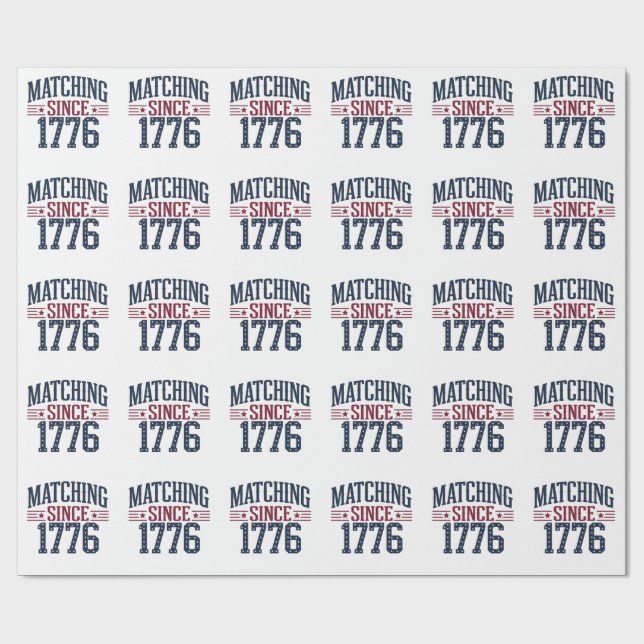 Matchar sedan 1776 250-årsjubileum 4 juli  presentpapper (Platt)