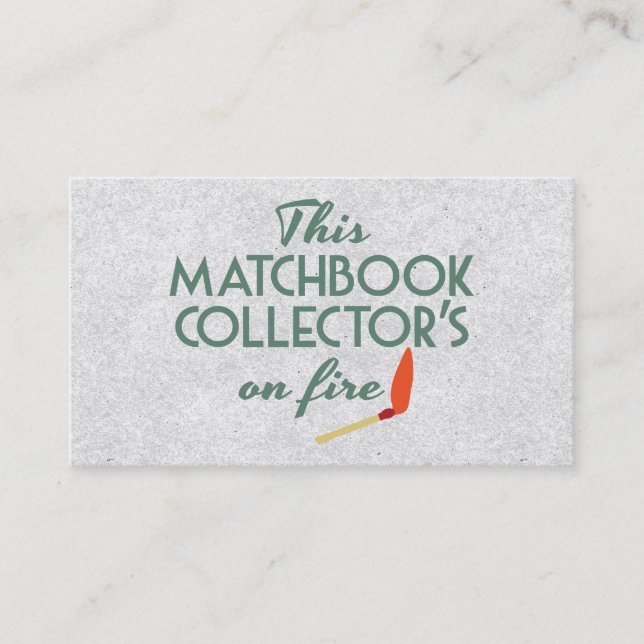 Matchbook Collector Visitkort (Framsida)