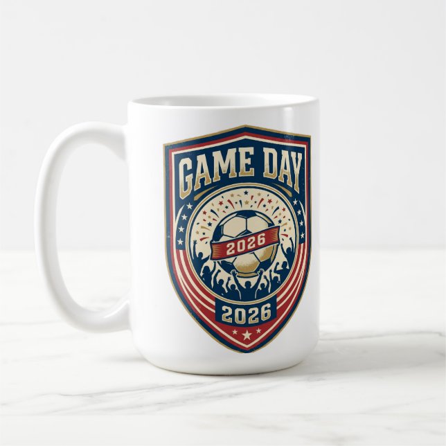 Matchdag 2026 Fotbollsmugg | Kaffekopp för fotboll (Vänster)