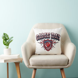 Matchdag Amerikansk Fotboll Patriotisk Sköld Sport Kudde