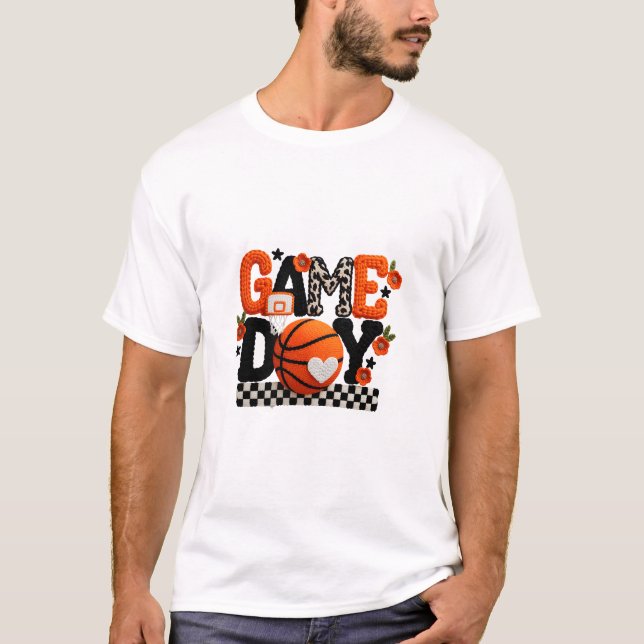 Matchdag Orange Svart Tema T Shirt (Framsida)