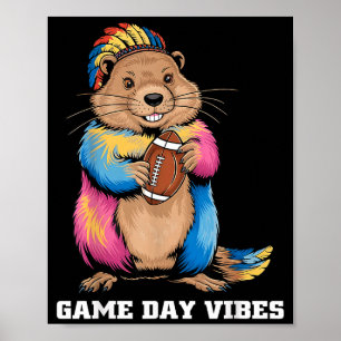 Matchdag stämning tribal jordpung som håller ameri poster