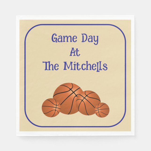 Matchdags-basketbollkväll  pappersservett (Framsidan)