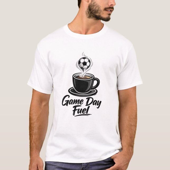 Matchdagsbränsle Fotboll Coffee T-Shirt (Framsida)
