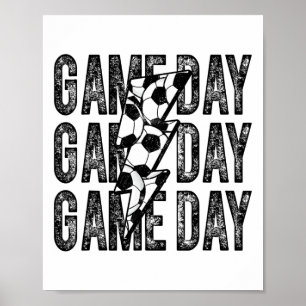 Matchdagsfotboll Blixt Fotboll Mamma Pappa Pojke Poster