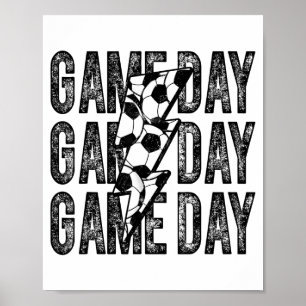 Matchdagsfotboll Blixt Fotboll Mamma Pappa Pojke Poster