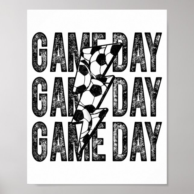 Matchdagsfotboll Blixt Fotboll Mamma Pappa Pojke  Poster (Framsidan)