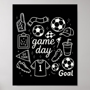 Matchdagsfotboll Skumfingerklor och målstämning Poster