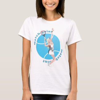 Matchen pekar tennis tee shirt