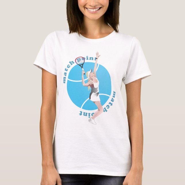 Matchen pekar tennis tee shirt (Framsida)