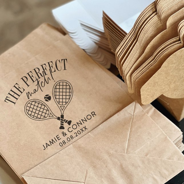 Matchen perfekt Save Date Bröllop tennis Stämpel (Skapare uppladdad)