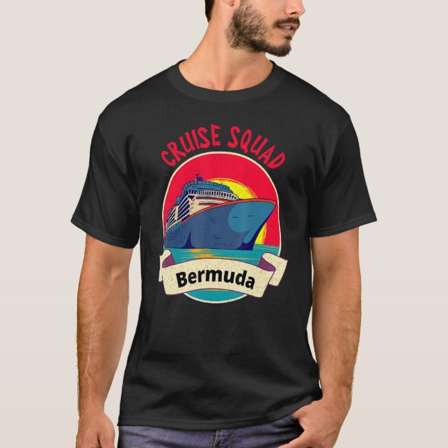 Matching Bermuda Cruise Squad Cruising Vacation T Shirt (Framsida)