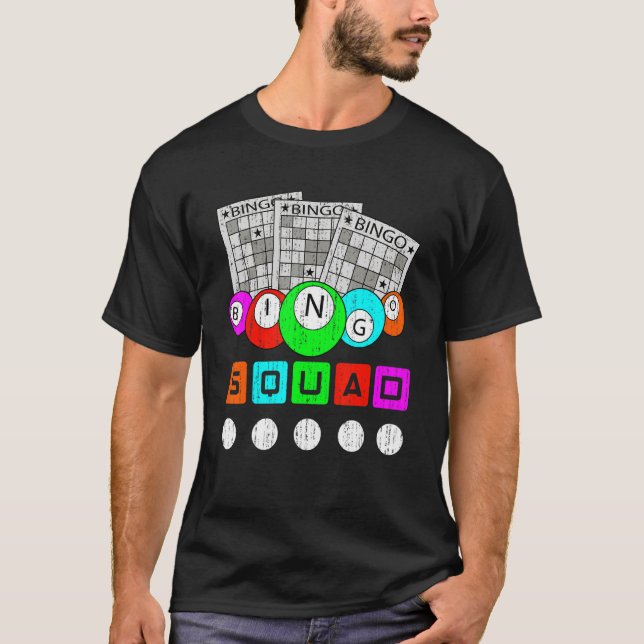 Matching Bingo Squad Lottery Hobby Bingo Player Bi T Shirt (Framsida)