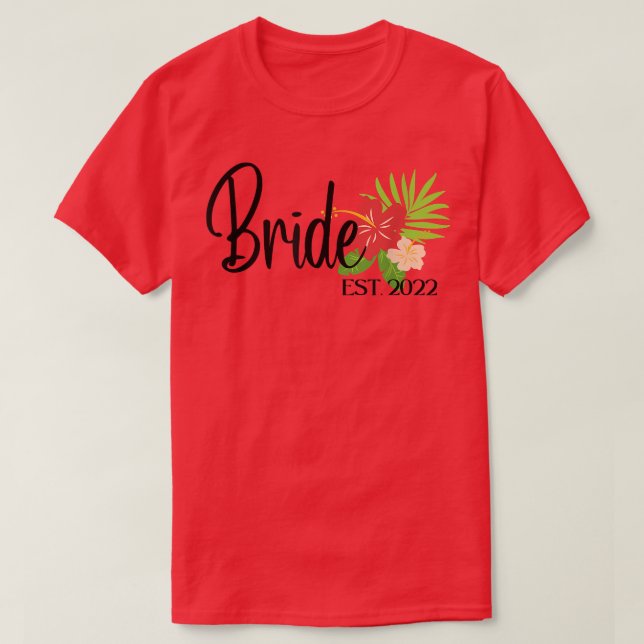 Matching Bride and Groom Honeymoon Ny gifta Co T Shirt (Design framsida)