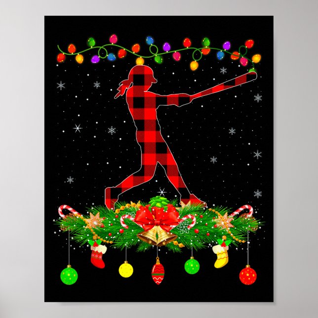 Matching Buffalo Plaid Softball Srts Christmas Paj Poster (Framsidan)