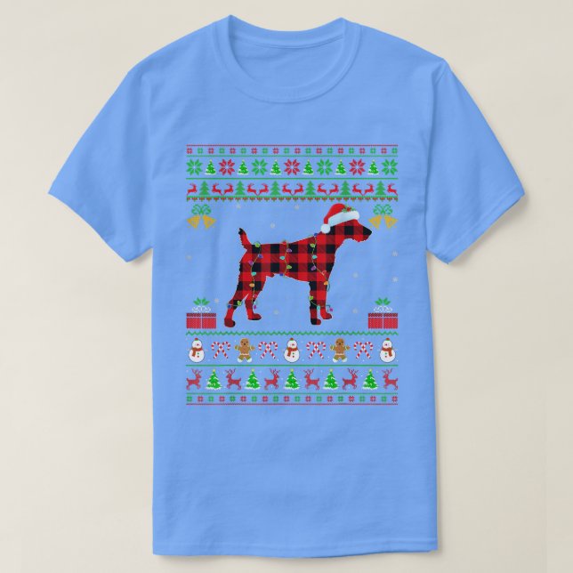 Matching Buffalo Play Ugly Fo Terrier Hund Christm T Shirt (Design framsida)