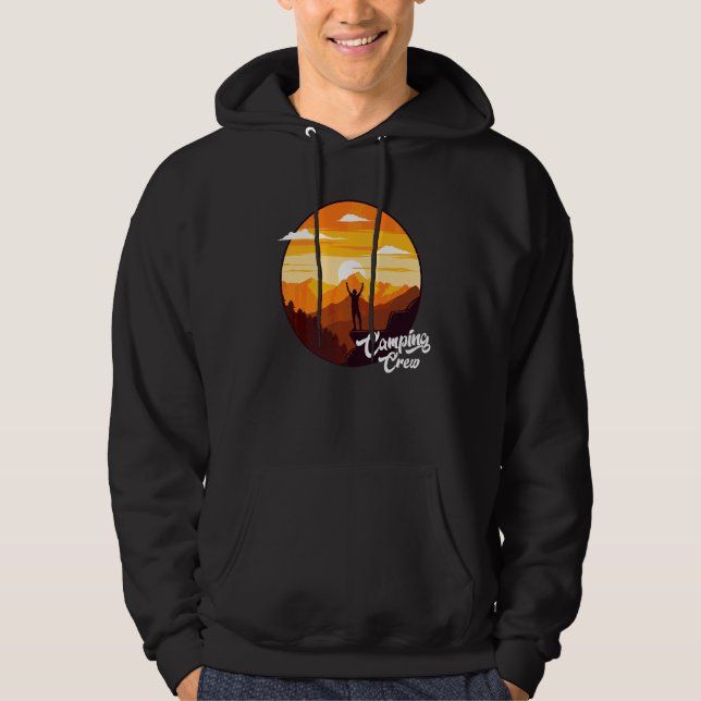 Matching Camping Crew Family Group Camper Road Tri Hoodie (Framsida)