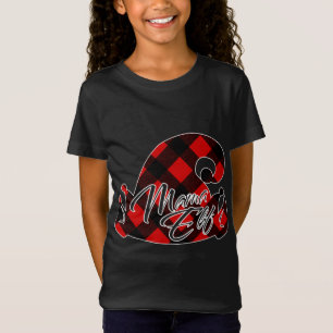 MATCHING CHRISTMAS RED PLAID PAJAMA FOR MAMMA ELF T SHIRT
