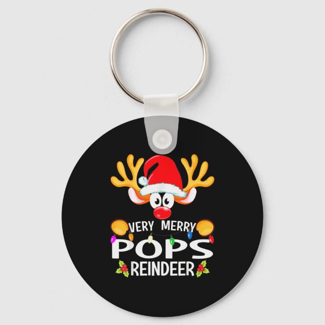 Matching Christmas Very Merry Ps Reindeer  Nyckelring (Framsida)