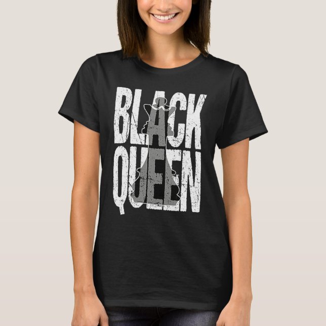 Matching Couple Black History Month Black Queen Ch T Shirt (Framsida)