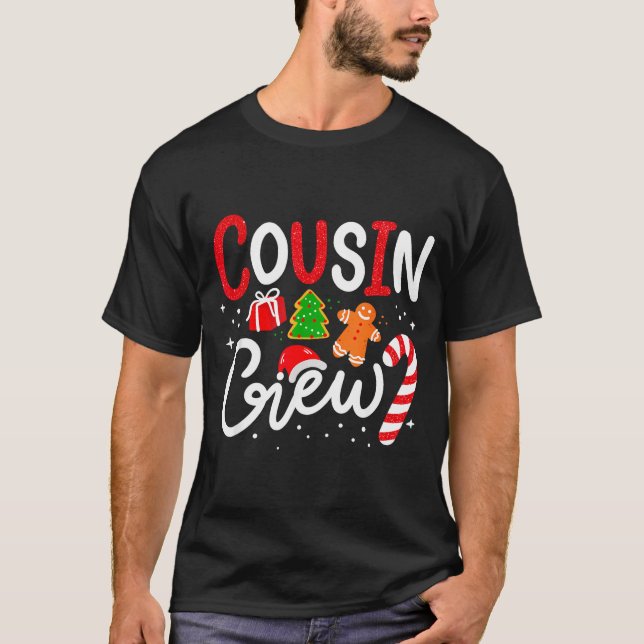 Matching Cousin Crew Christmas 2025 Family Holiday T Shirt (Framsida)