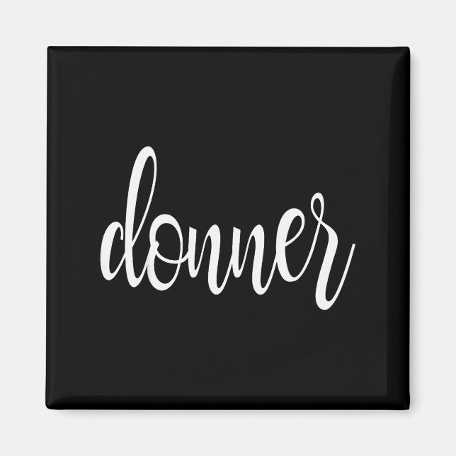 Matching Donner Christmas Text Only Brown Green Re Magnet (Framsidan)