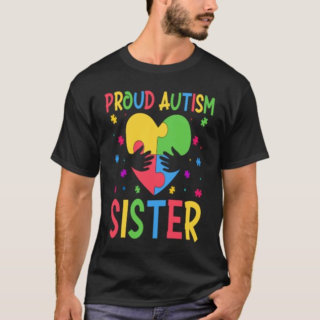 Matching Family Autism Awareness Month Proud Autis T Shirt (Framsida)