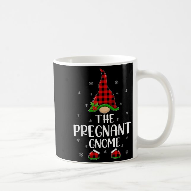 Matching Family Buffalo Plaid The Pregnant Gnome C Kaffemugg (Höger)