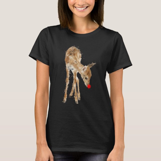 Matching Family Christmas 2022 Cute Reindeer Holid T Shirt (Framsida)