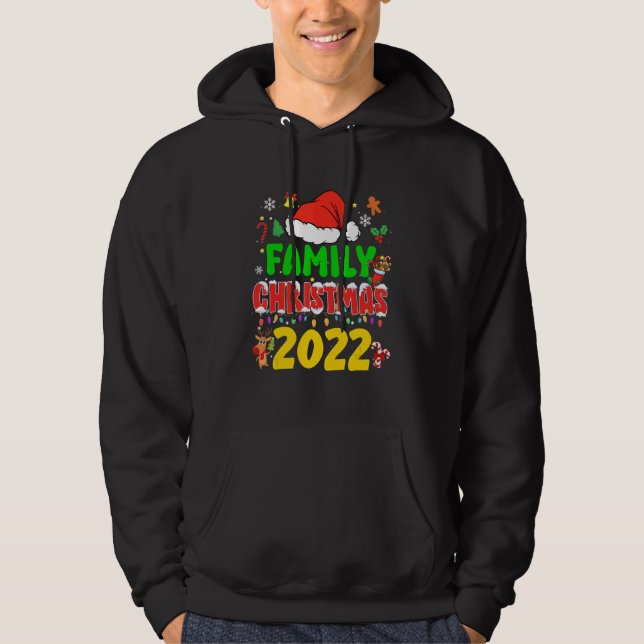 Matching Family Christmas 2022 Team Santa Elf Squa Hoodie (Framsida)