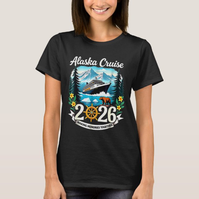 Matching Family Friends And Group Alaska Cruise 20 T Shirt (Framsida)