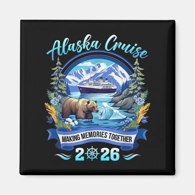 Matching Family Friends And Group Alaskan Alaska C Magnet (Framsidan)
