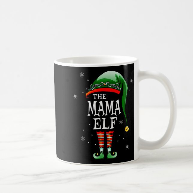 Matching Family Funny The Mama Elf Christmas  Kaffemugg (Höger)